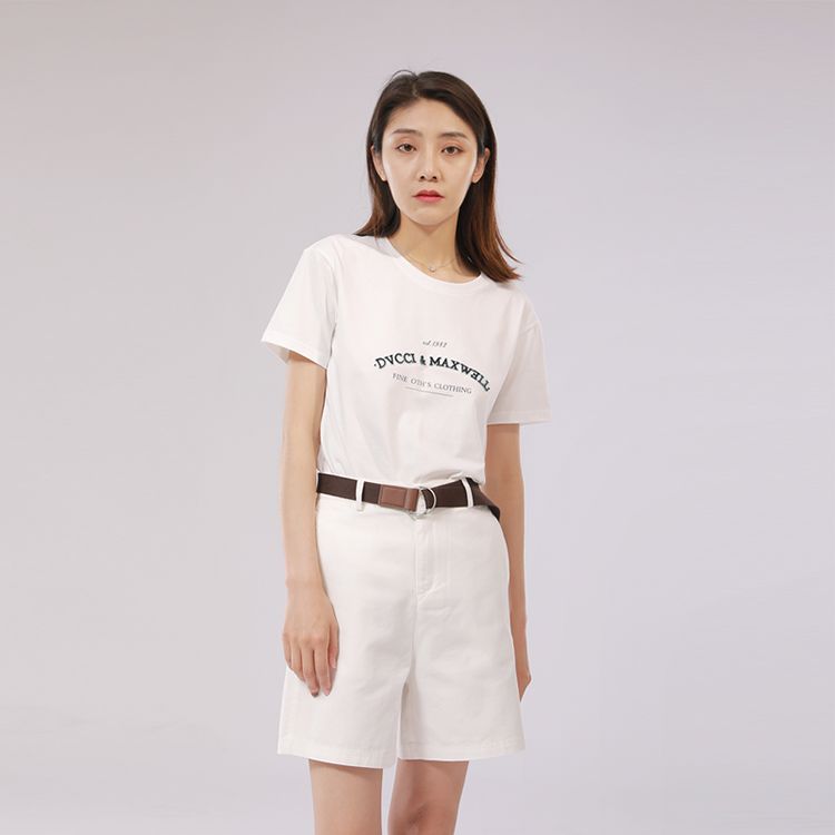 女士立体字母T恤